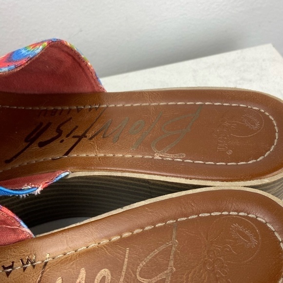 BLOWFISH MALIBU VEGAN TIE DYE PLATFORM SLIDE SANDALS - Picture 8 of 14